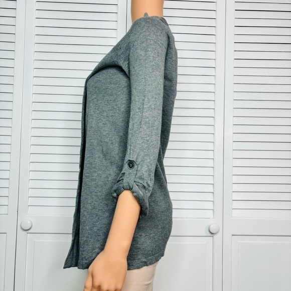 EXPRESS Gray Open Front Lightweight Cardigan Size Medium - Picture 4 of 8